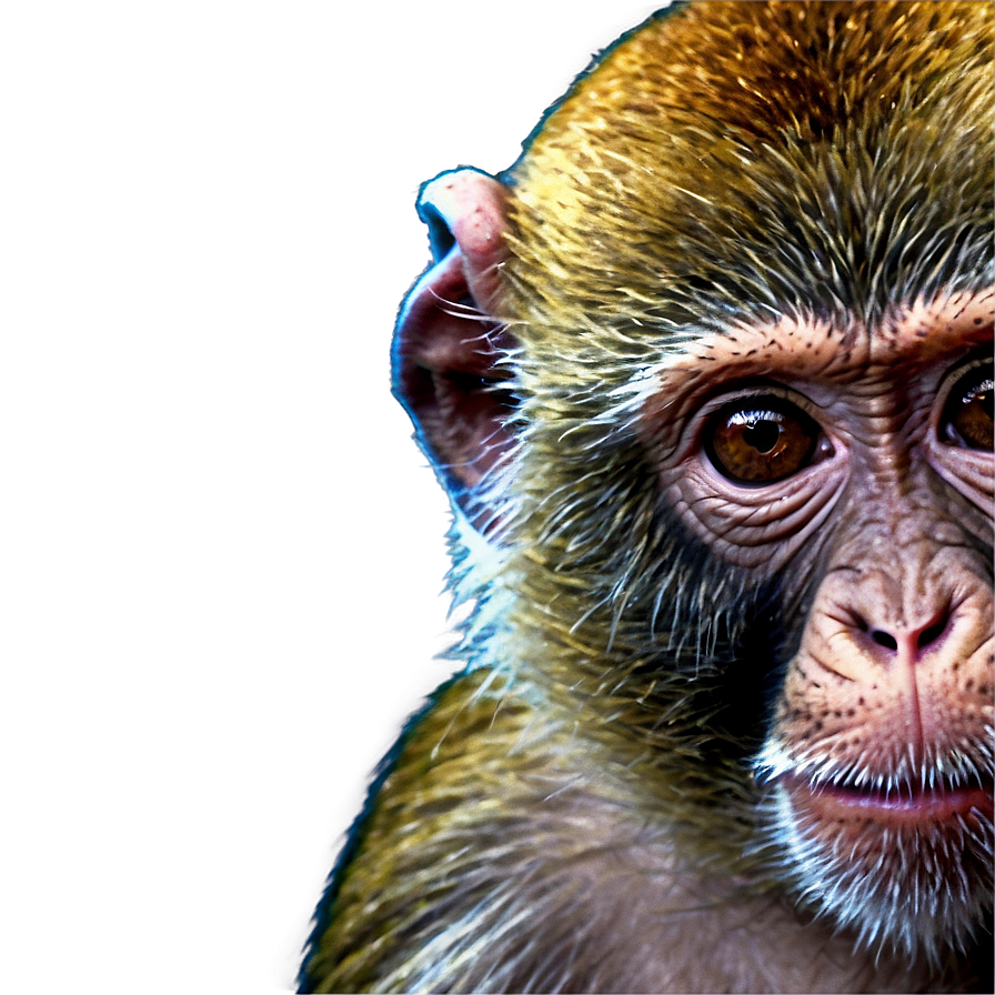 Monkey Face During Sunset Png Fjb PNG