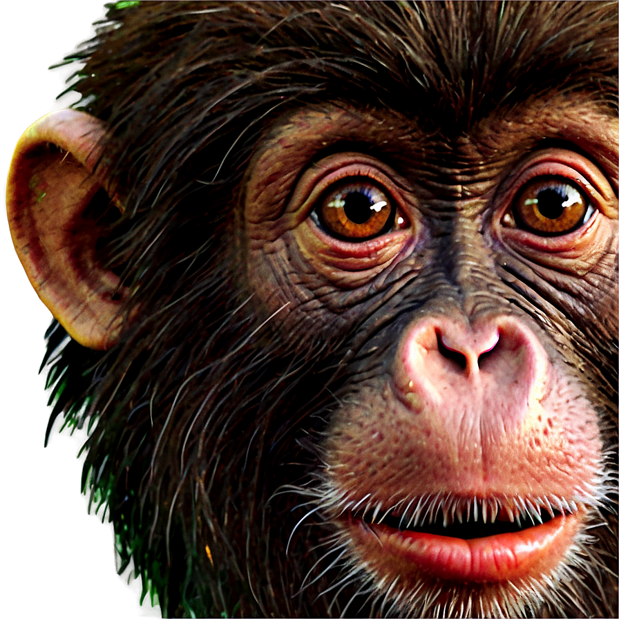 Monkey Face In Jungle Scene Png 34 PNG