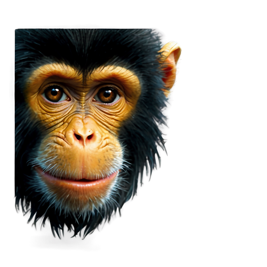 Monkey Face Watercolor Painting Png 06272024 PNG