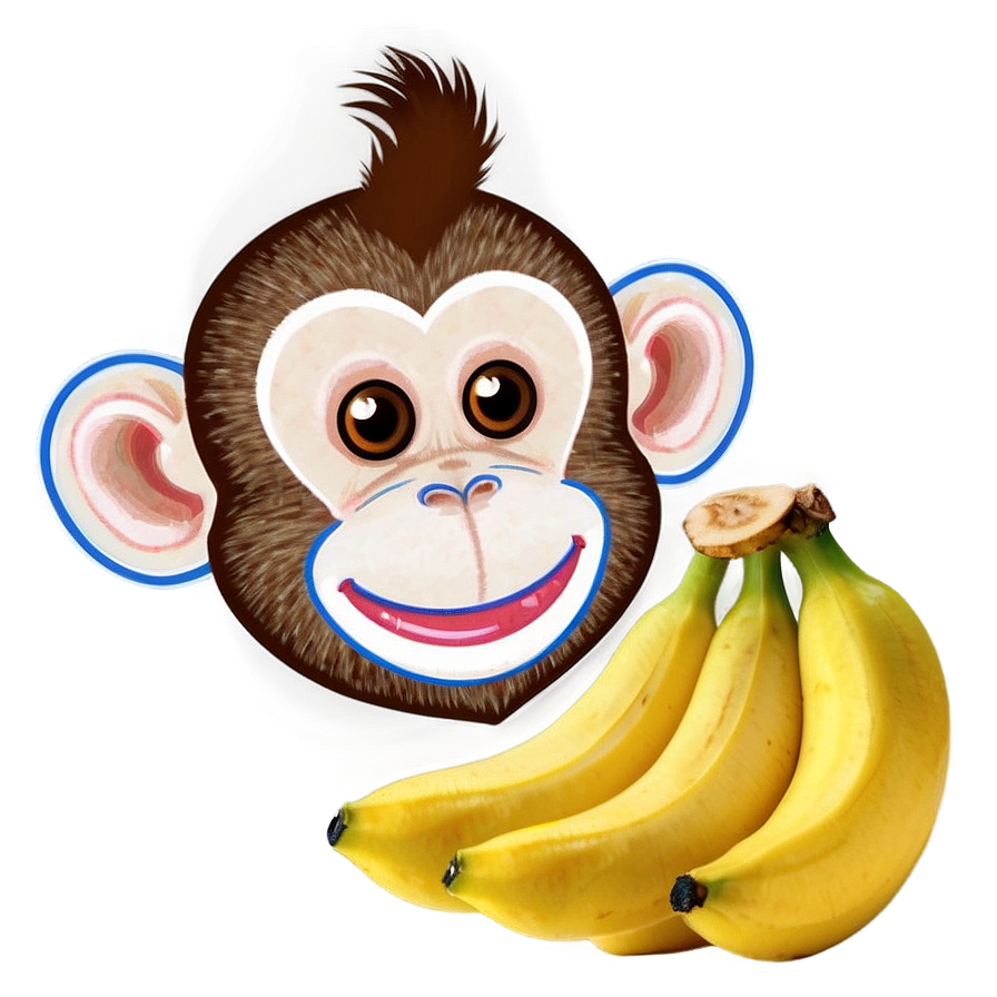 Monkey Face With Banana Png 29 PNG