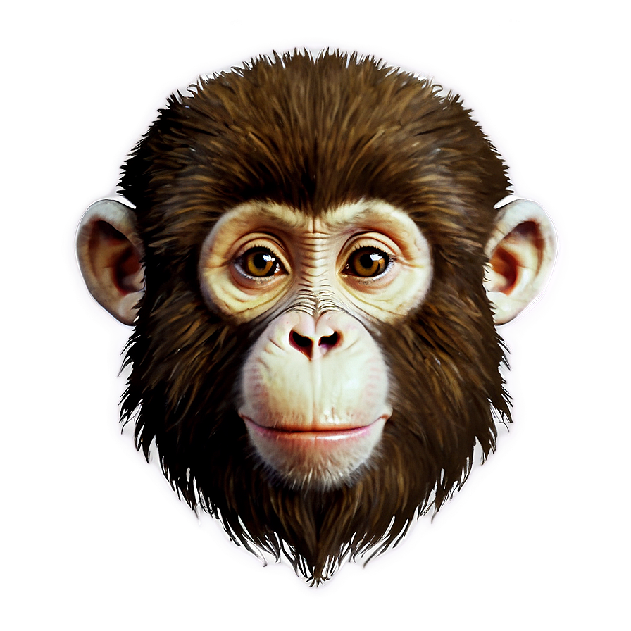Monkey Face With Flowers Png 06272024 PNG