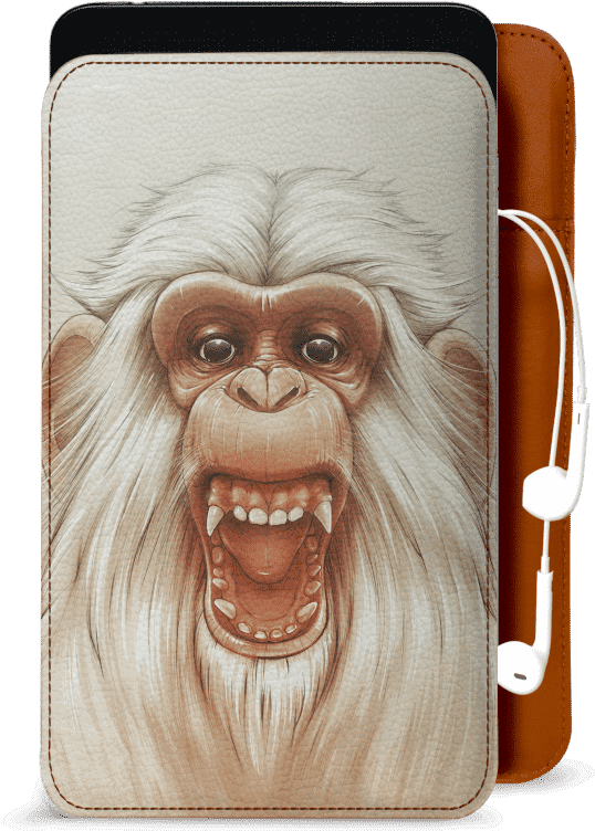 Monkey Illustration Tablet Case PNG