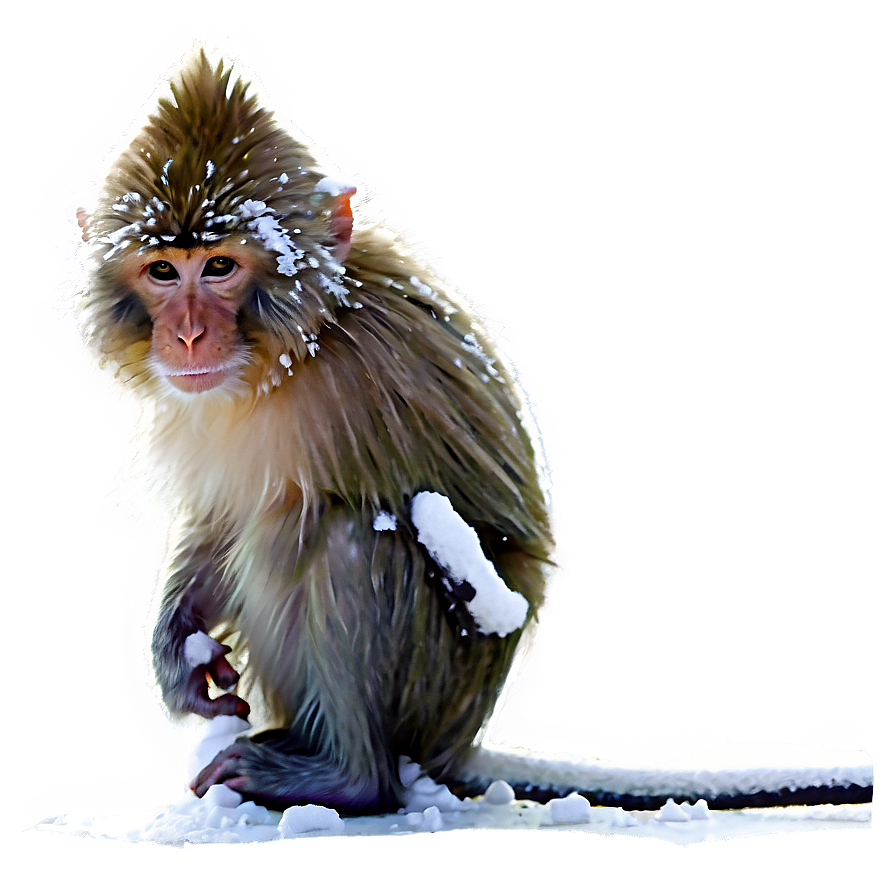 Monkey In Snow Png 48 PNG