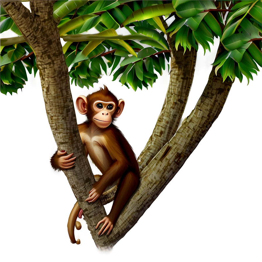 Monkey In Tree Png 05042024 PNG