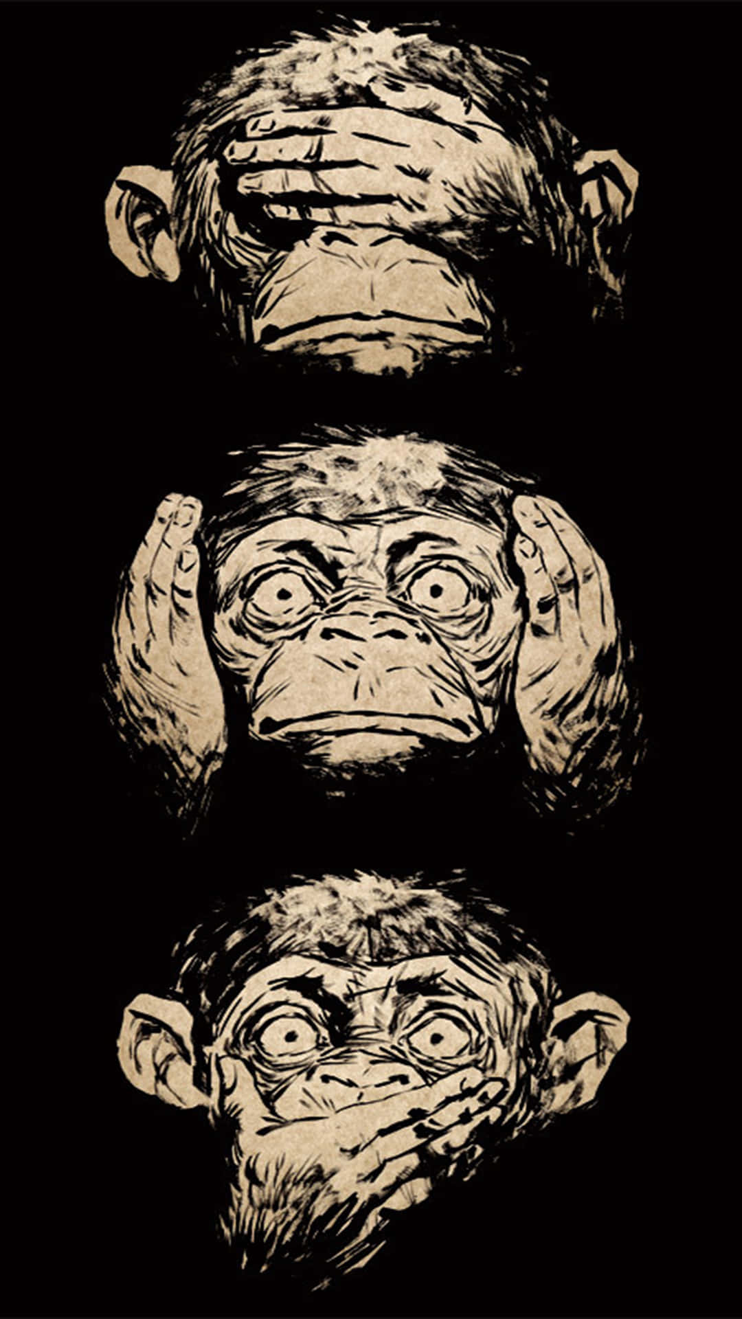Monkey with an iPhone Wallpaper