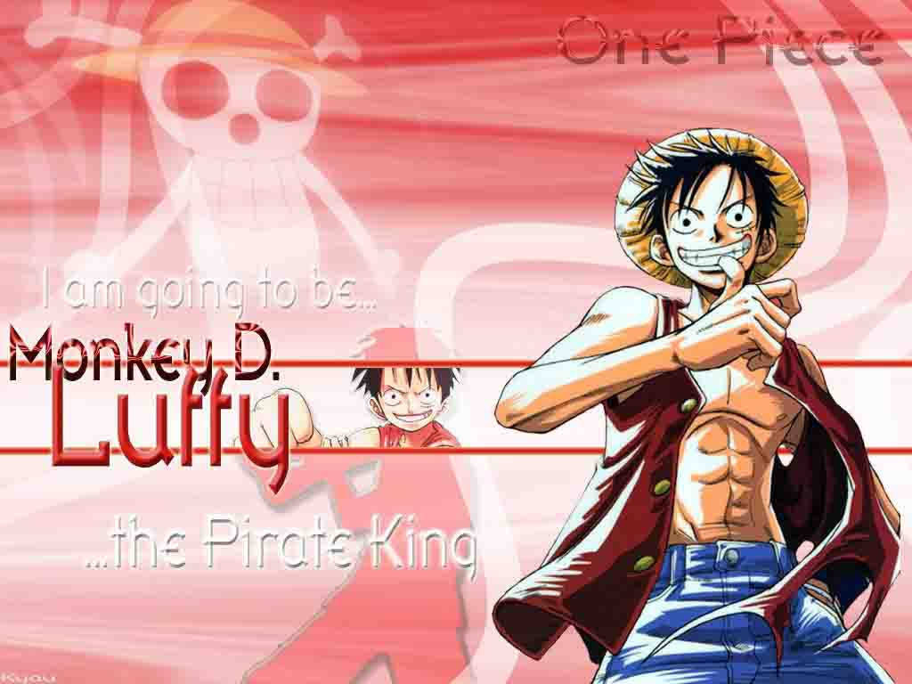 Monke Luffy Piratkongen, vis din magt Wallpaper