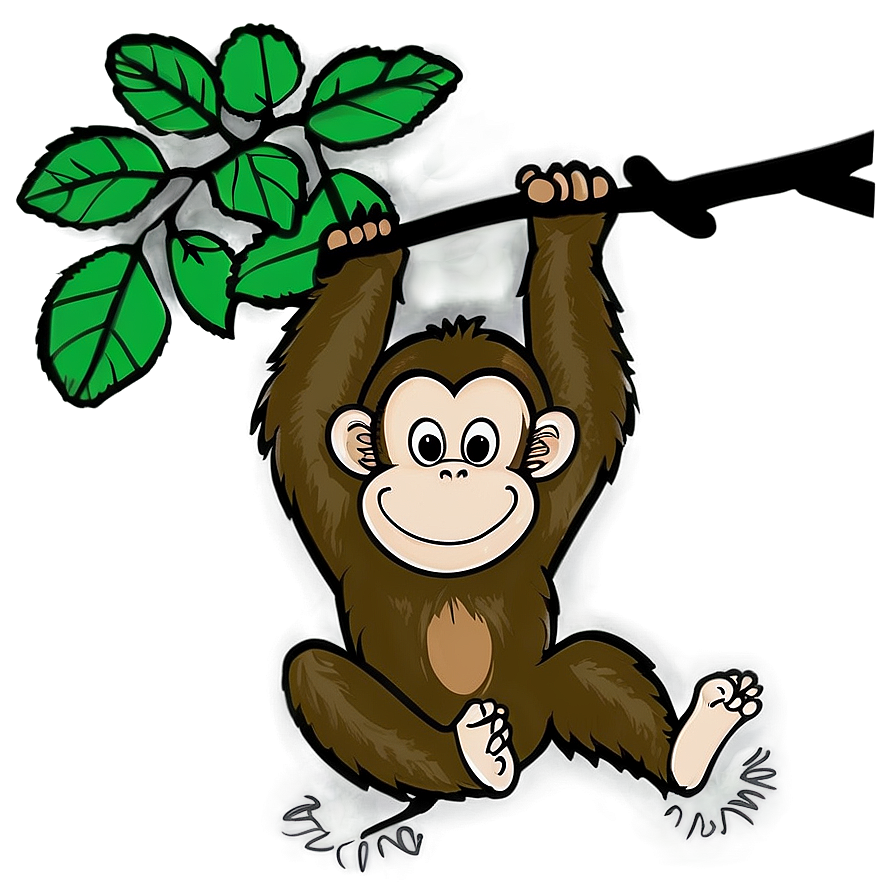 Monkey On Vine Png Swb31 PNG