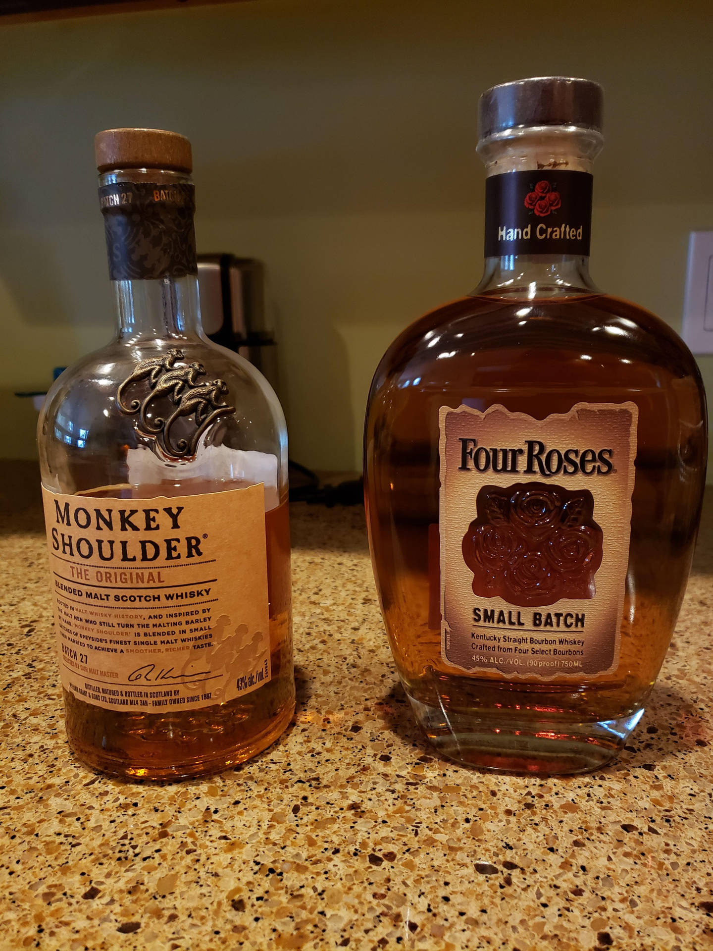 Monkey Shoulder The Original With Four Roses Small Batch Wallpaper
