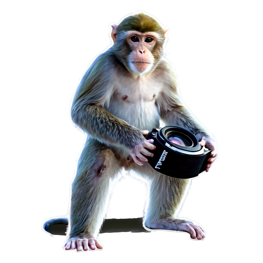 Monkey With Camera Png 05042024 PNG
