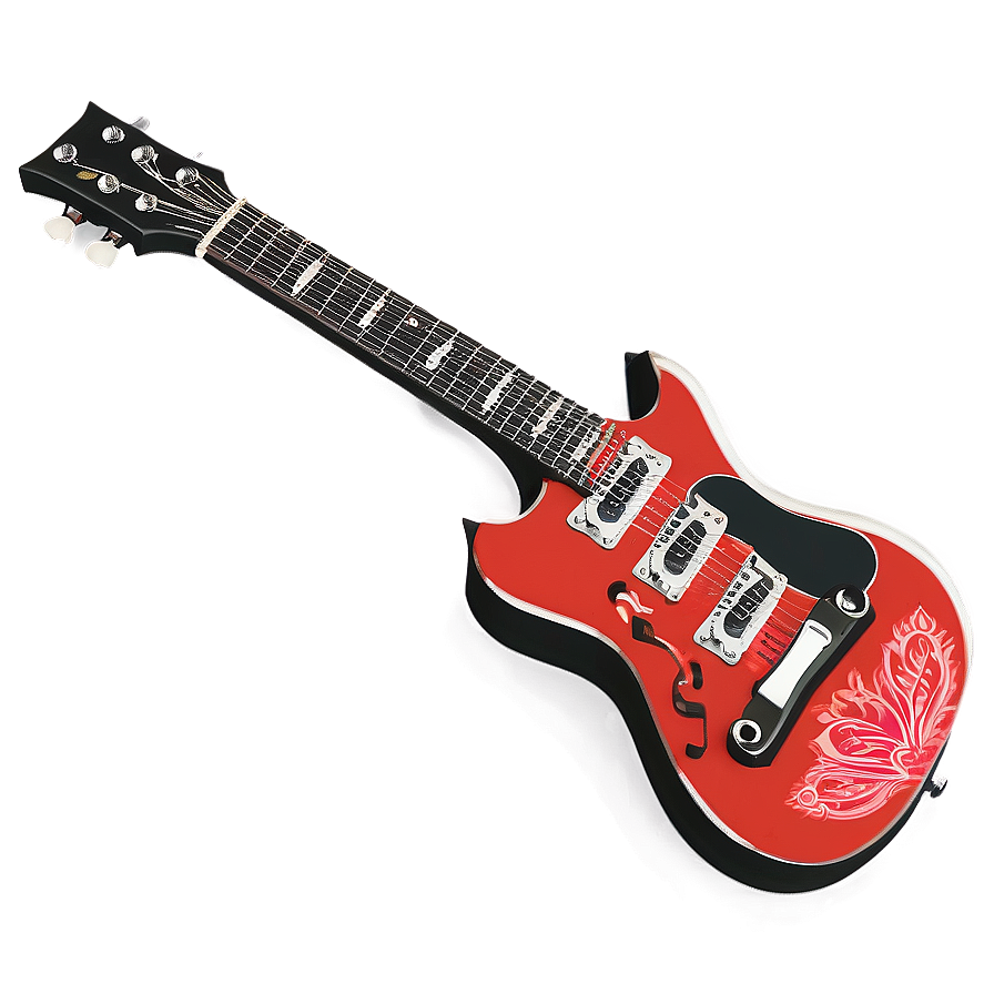 Mono Guitar Illustration Png 11 PNG