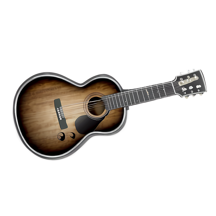 Mono Guitar Illustration Png Ngw42 PNG