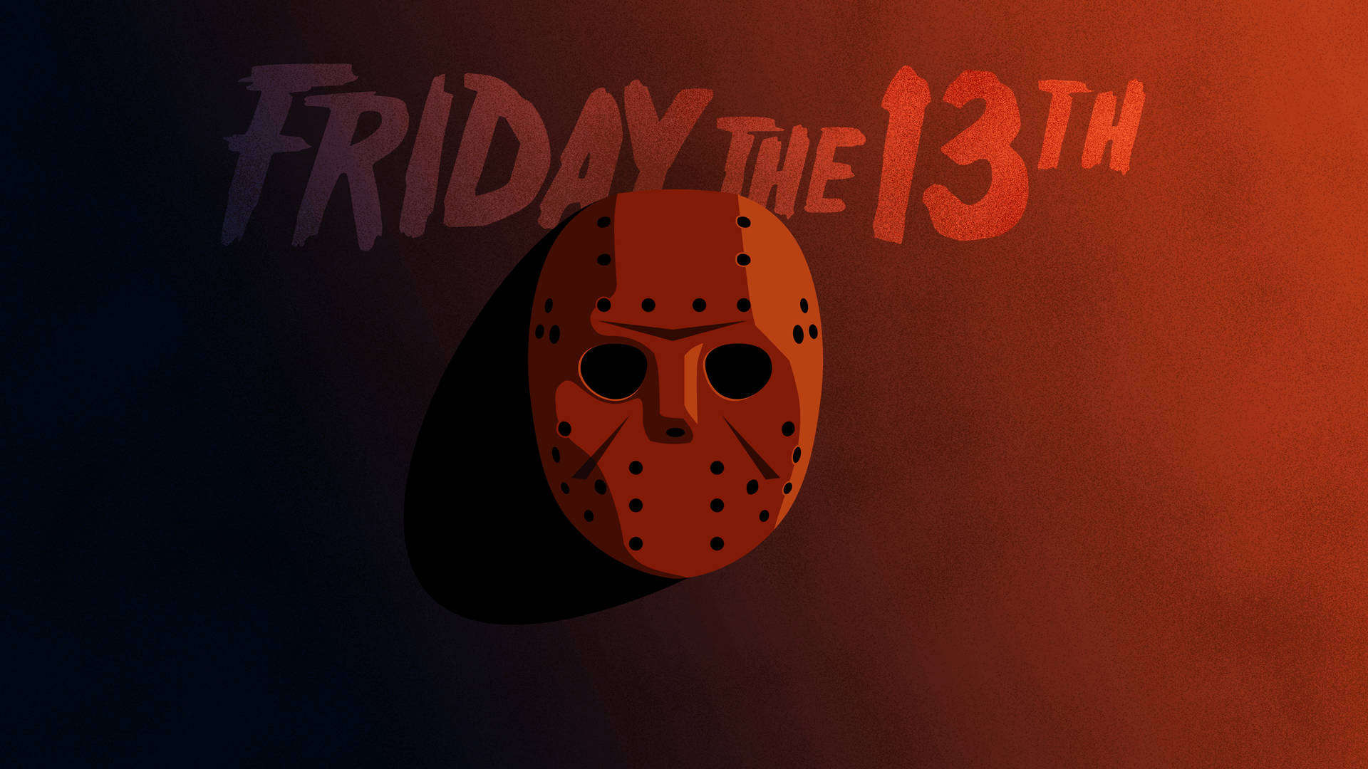 Monochromatic Friday The 13th Mask Background