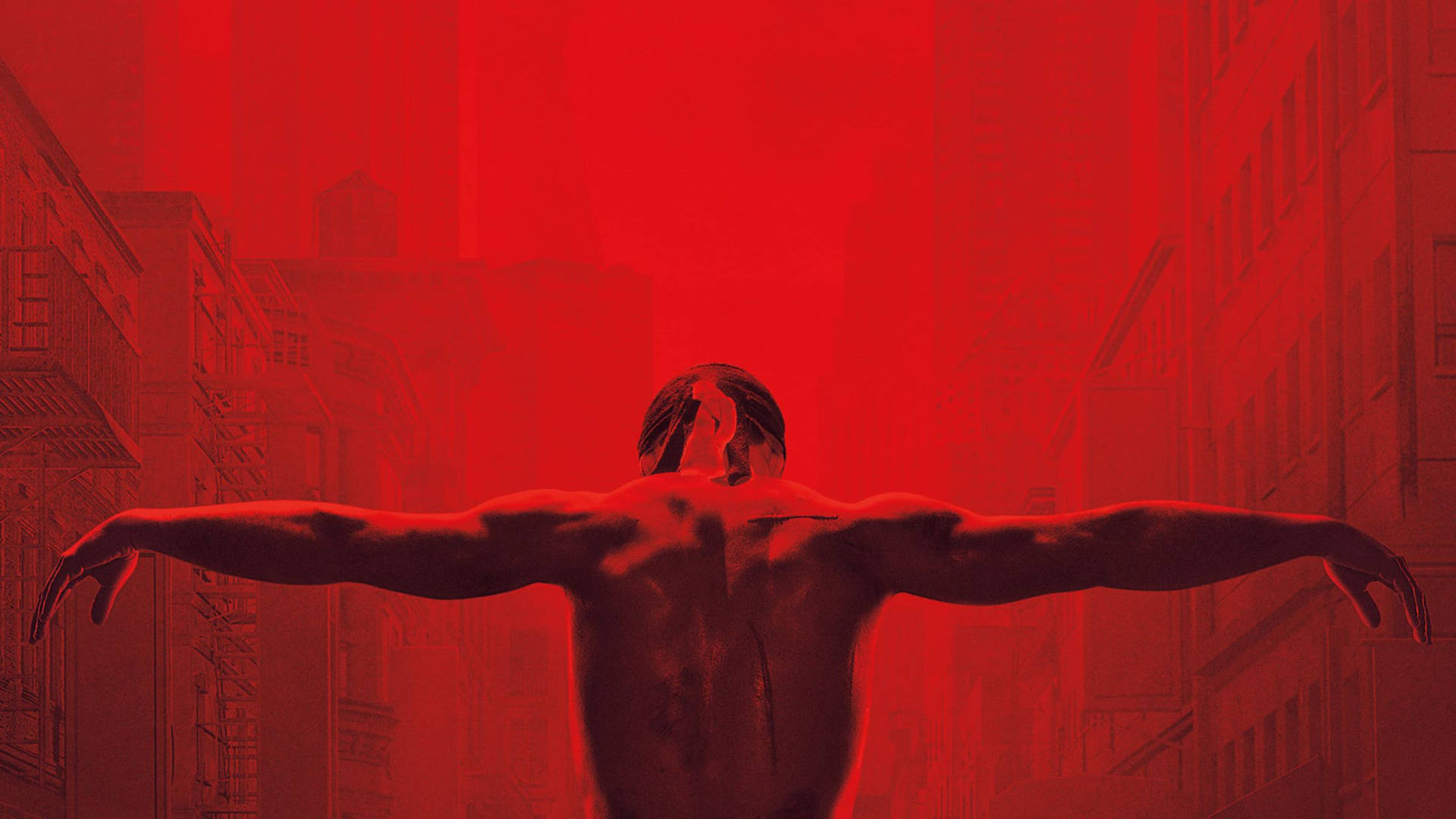 Monochromatic Red Daredevil Background