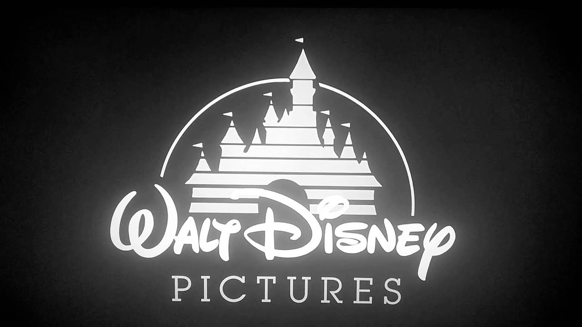 Monochromatic Walt Disney Logo Wallpaper
