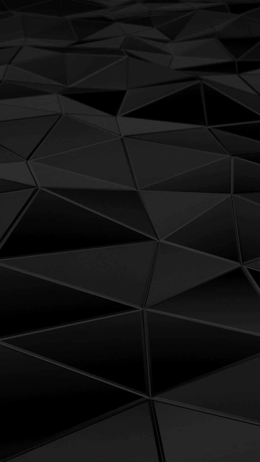 Monochrome 3D Triangle Pattern Wallpaper