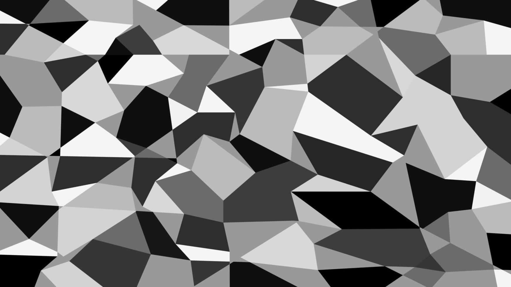 Monochrome Abstract Polygon Pattern Wallpaper