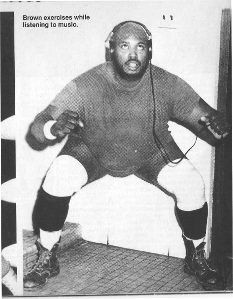 Iconic Monochrome Portrait of American Professional Wrestler, Leroy Brown Wallpaper