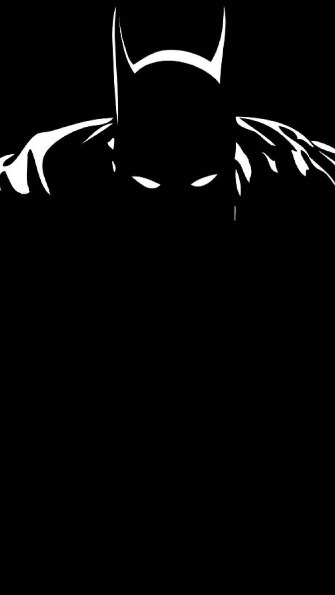Monochrome Art Of Batman Dark iPhone Wallpaper