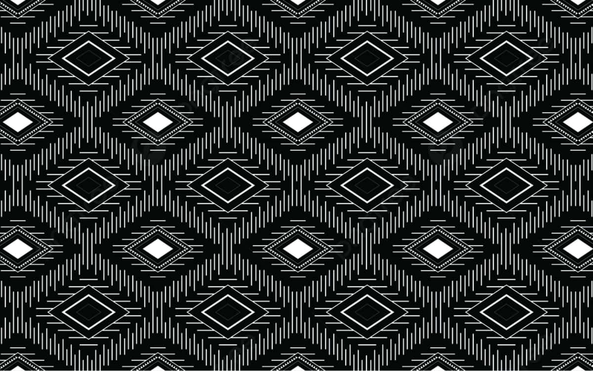 Monochrome Aztec Pattern Design Wallpaper