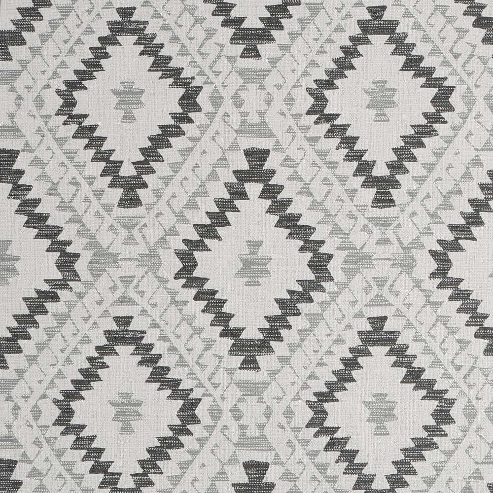 Monochrome Aztec Pattern Textile Wallpaper