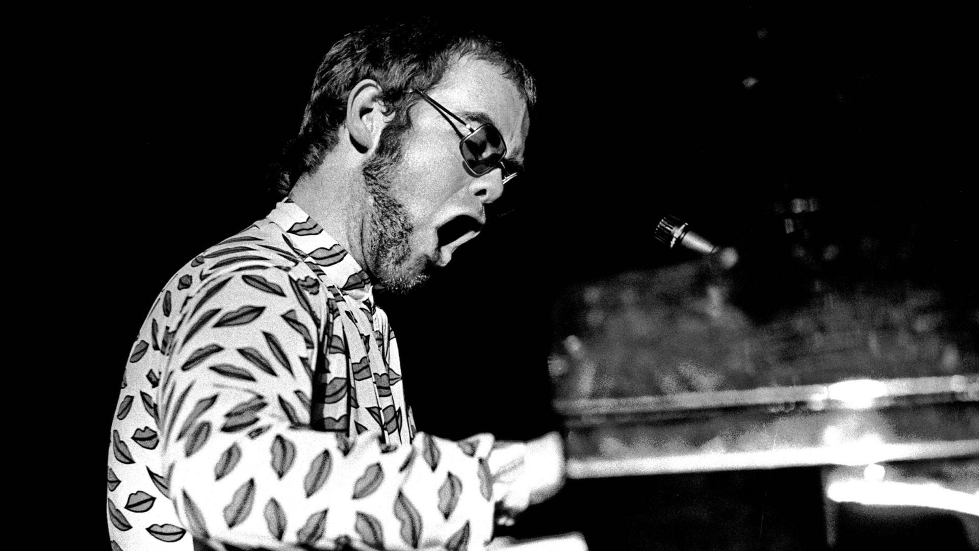 Monochrome Classic Elton John Concert Background