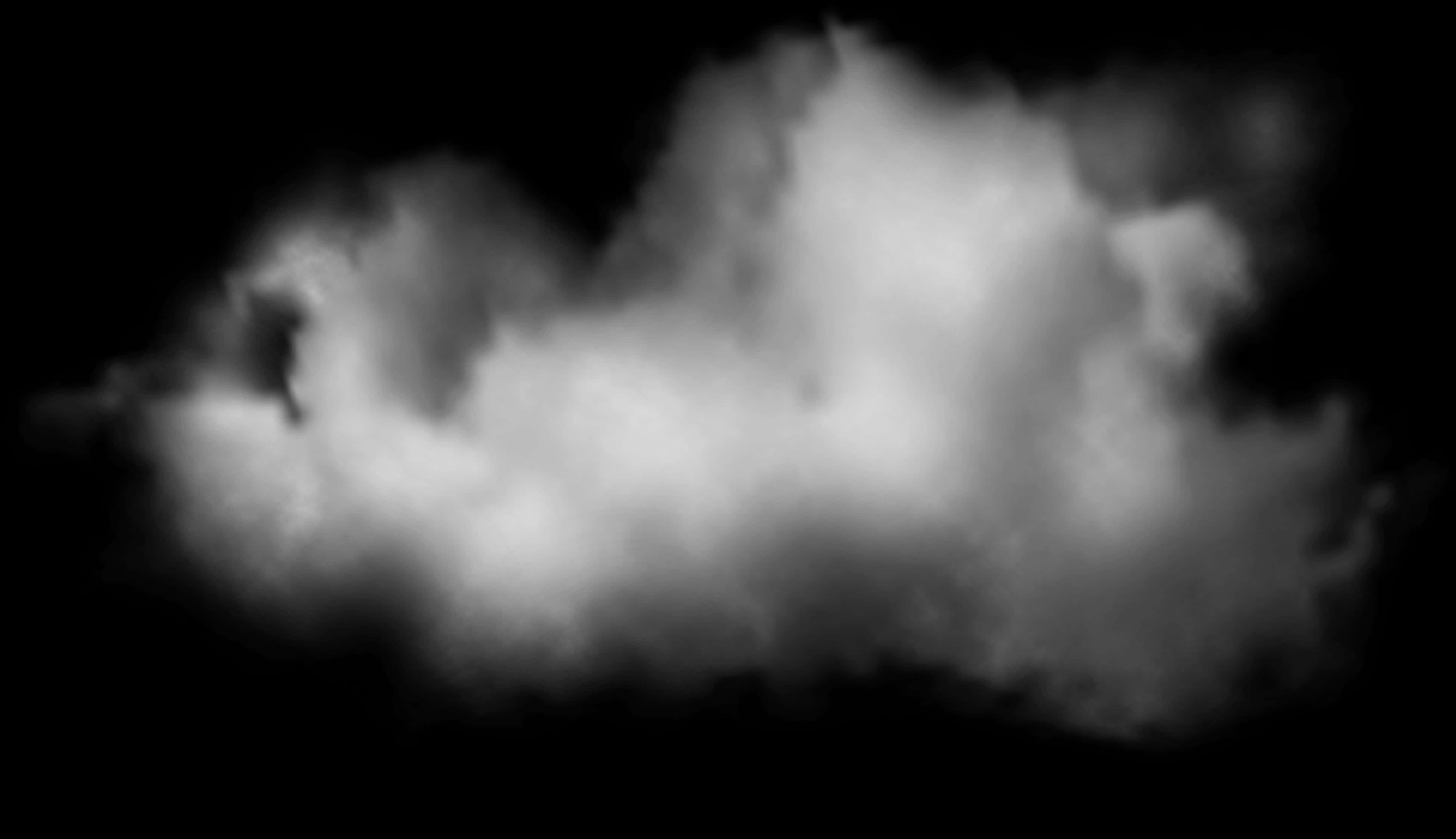 Monochrome Cloud Formation PNG