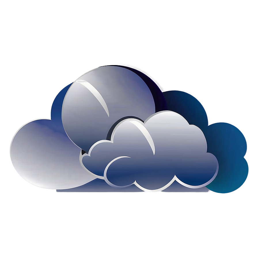 Monochrome Cloud Vector Png 06262024 PNG