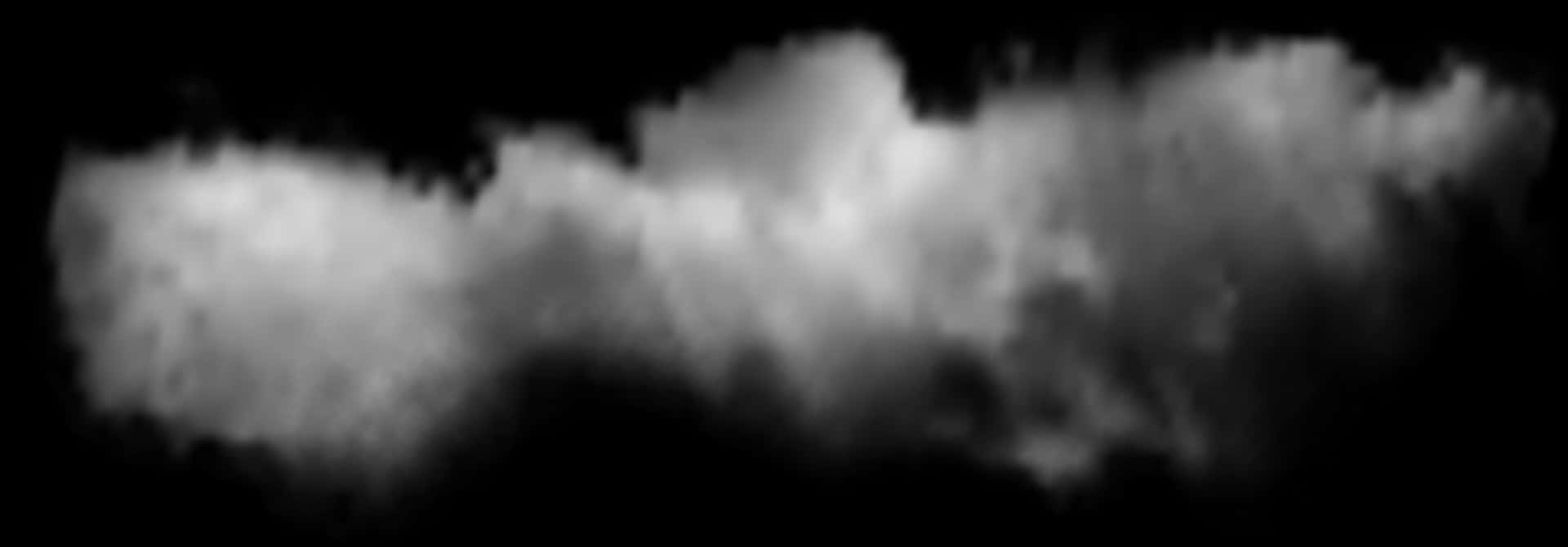 Monochrome Cloudscape Panorama PNG