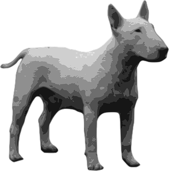 Monochrome Digital Art Dog PNG
