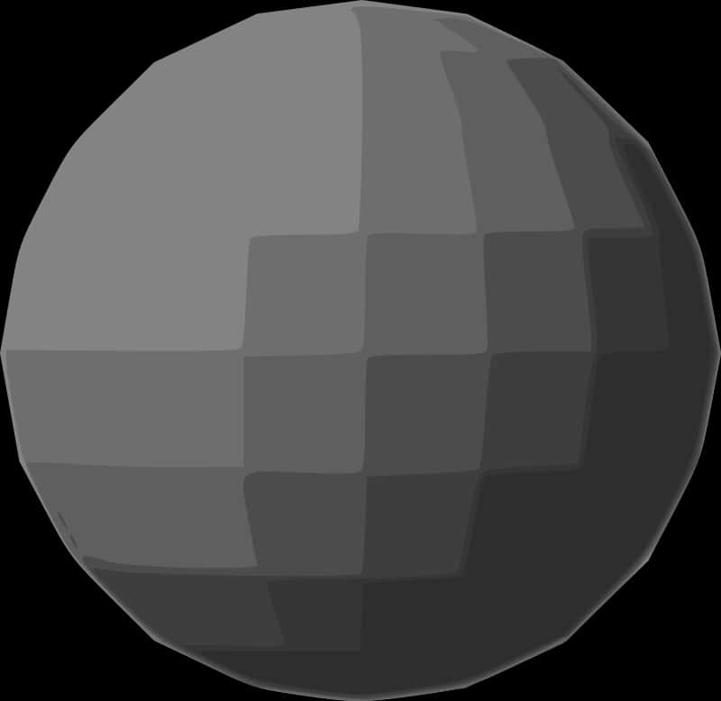 Monochrome Disco Ball Graphic PNG