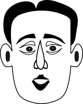 Monochrome Face Tears Illustration PNG