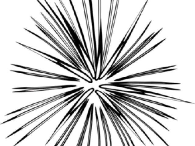 Monochrome Firework Explosion Clipart PNG