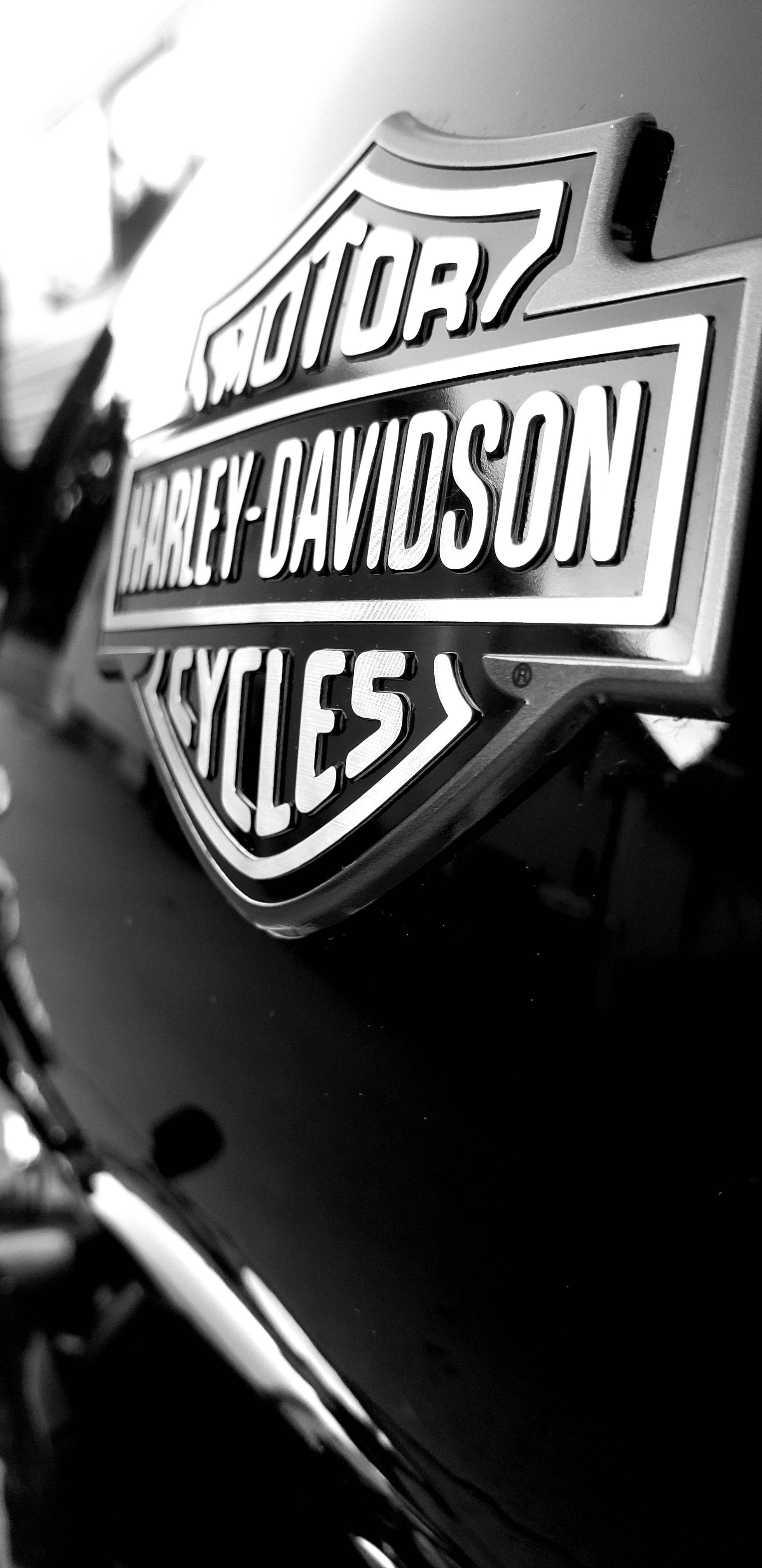 Monochrome Harley Davidson Mobile Wallpaper