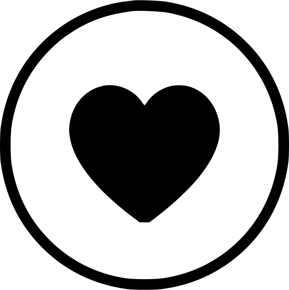 Monochrome Heart Symbol PNG
