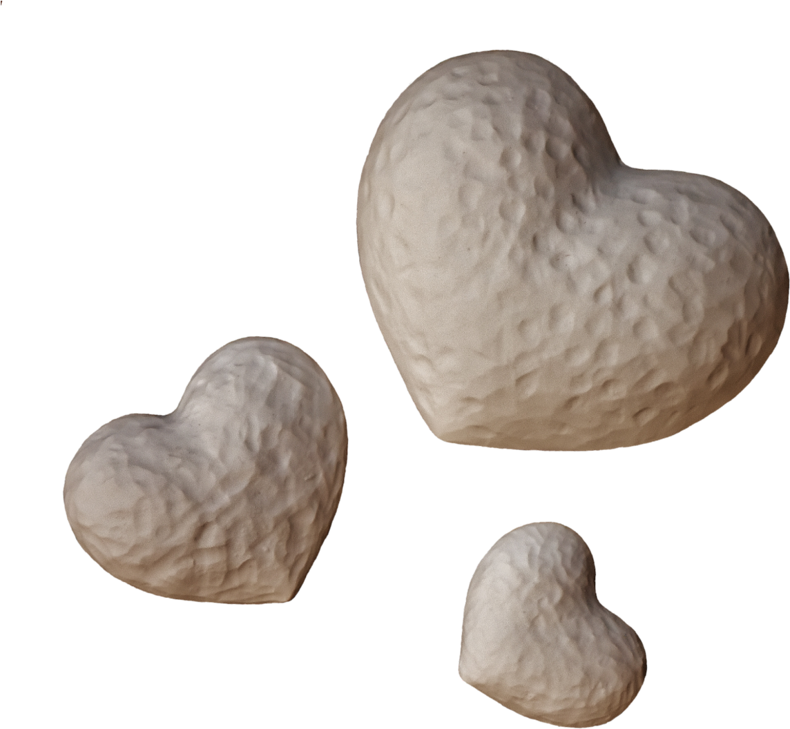 Monochrome Hearts Floating PNG