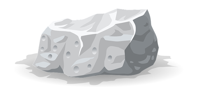 Monochrome Illustrated Rock PNG