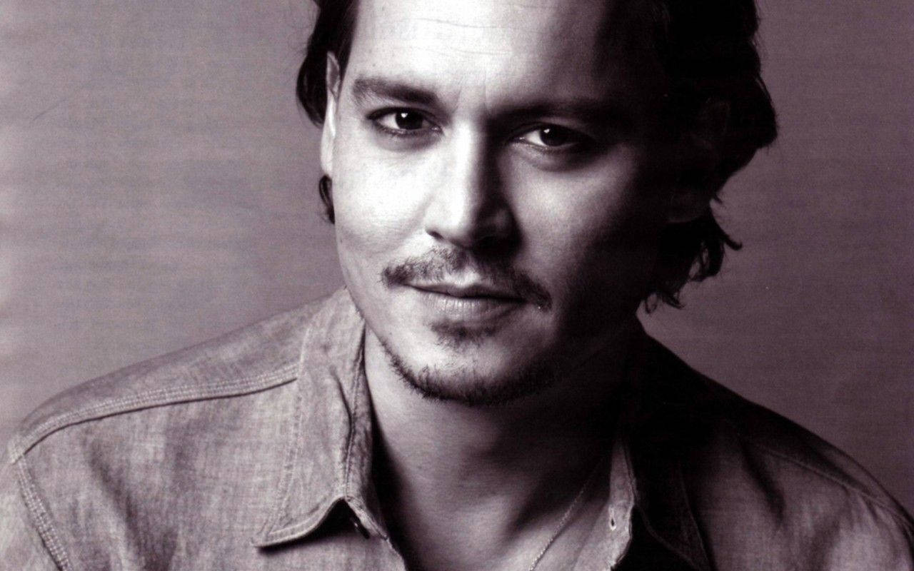 Monochrome Johnny Depp Wallpaper