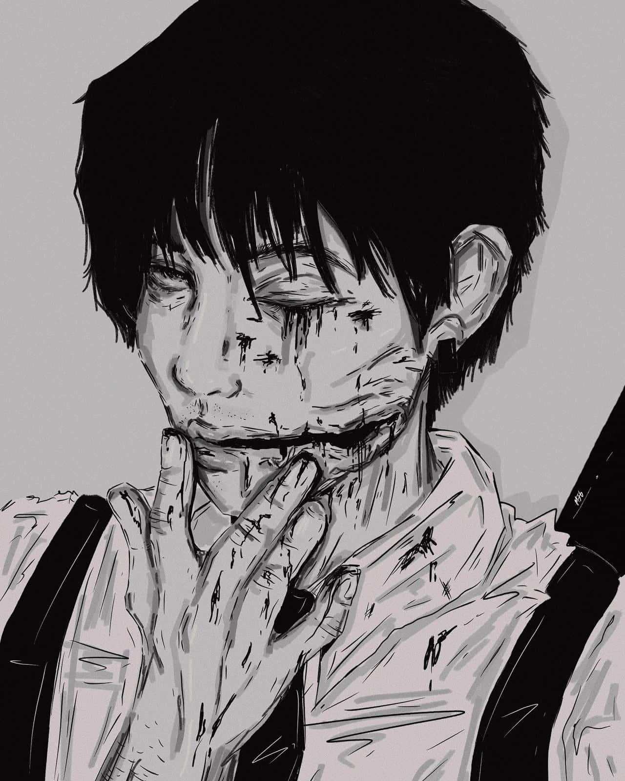 Retrato Monocromo De Kishibe Fondo de pantalla