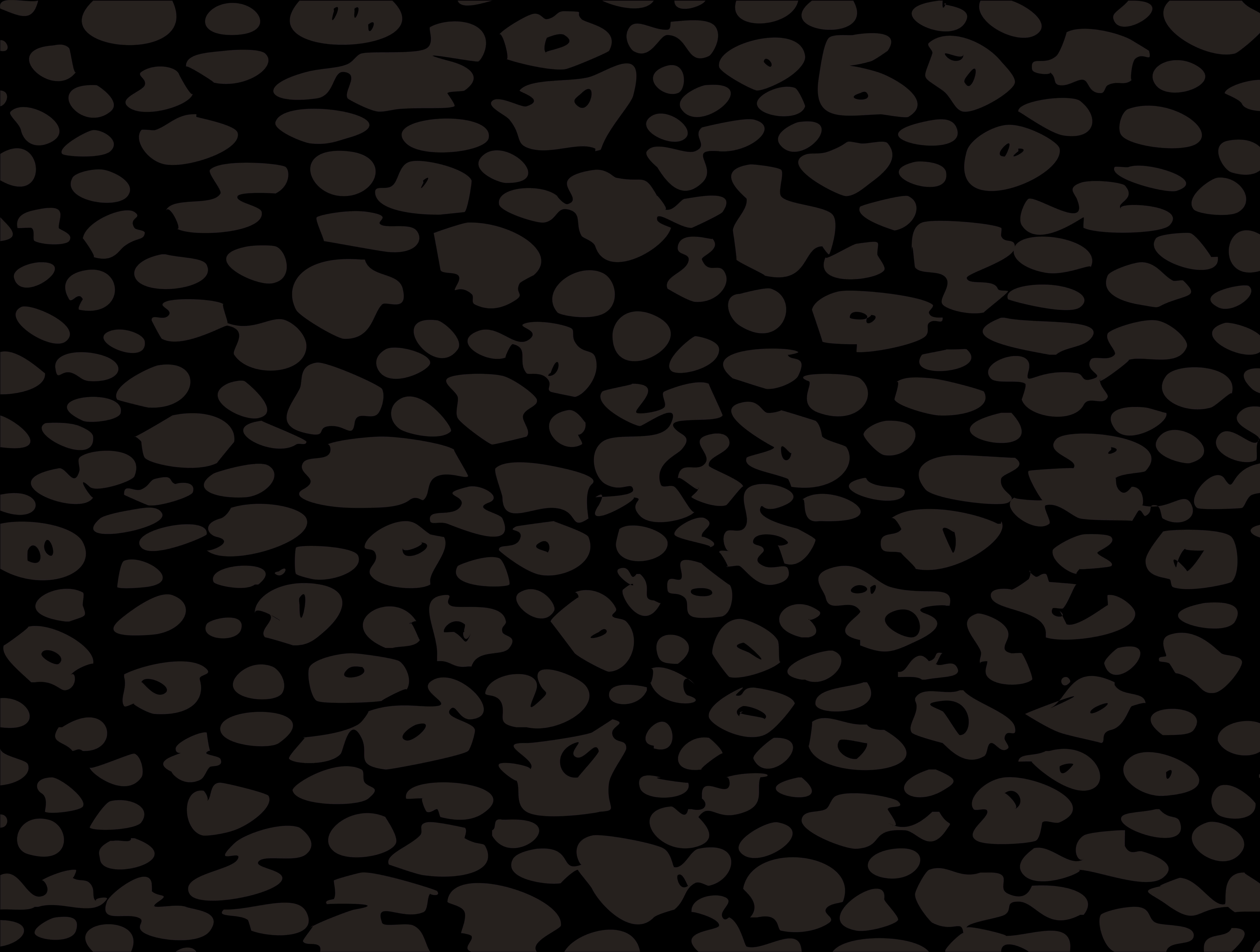 Monochrome Leopard Pattern PNG
