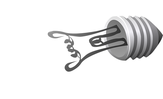 Monochrome Lightbulb Illustration SVG