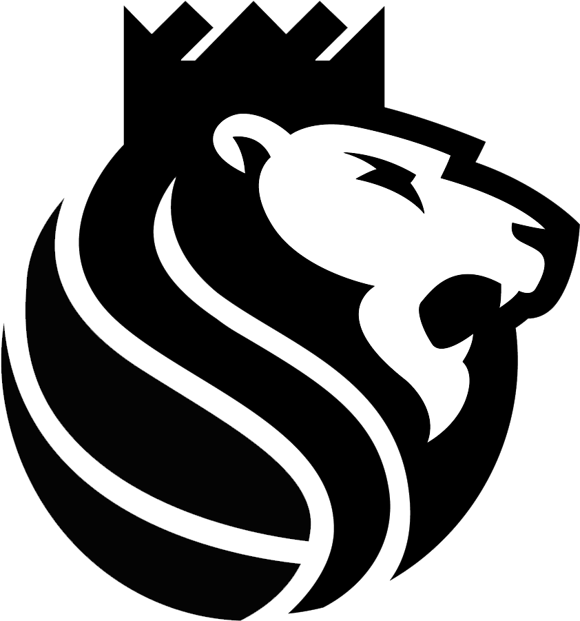 Monochrome Lion King Logo PNG