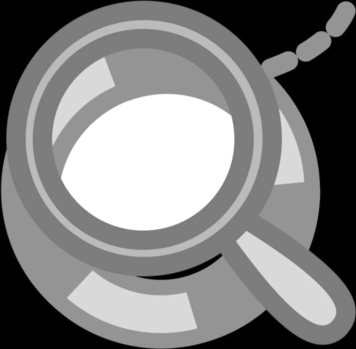 Monochrome Magnifying Glass Icon PNG