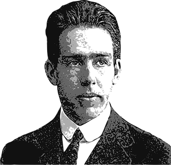 Monochrome Man Portrait PNG