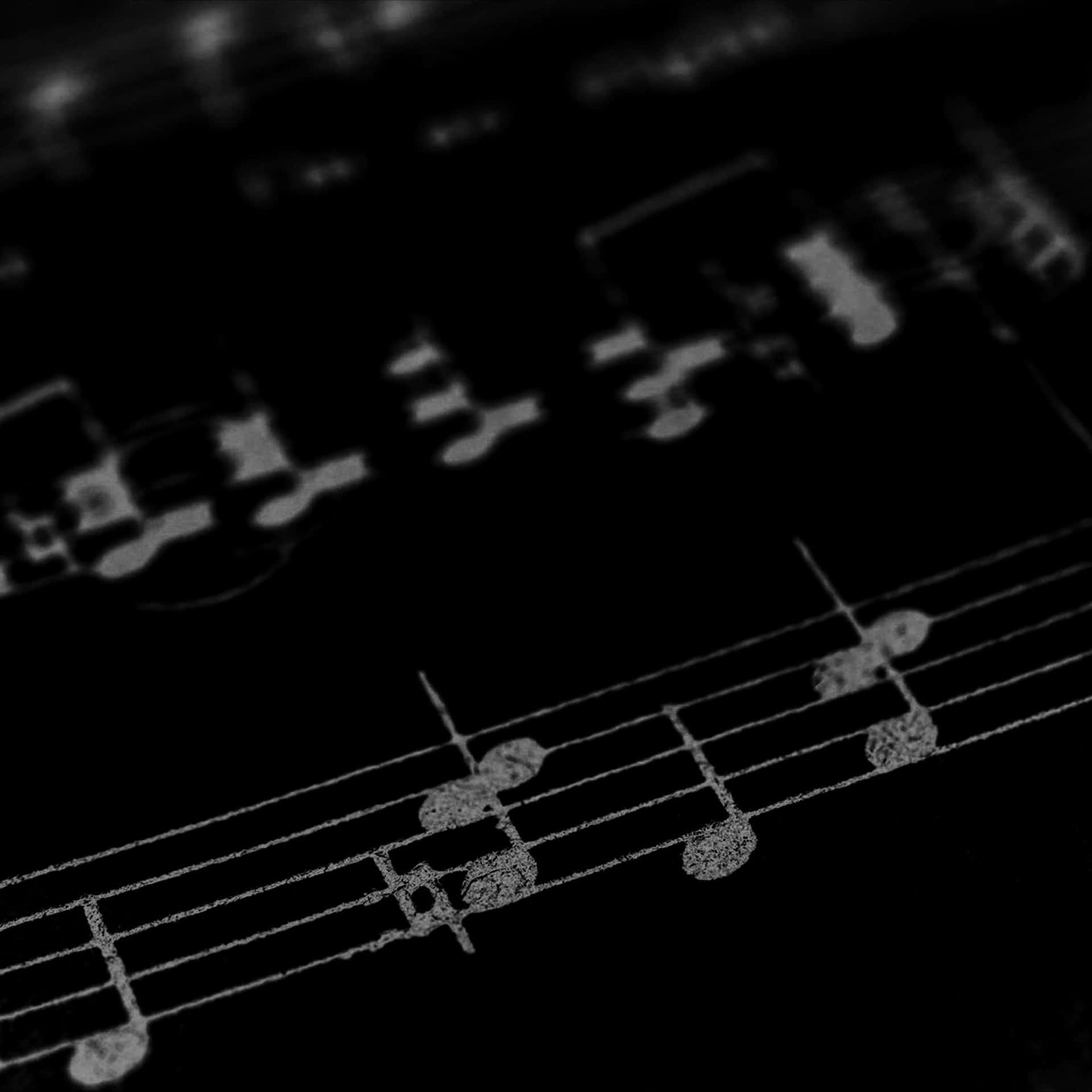 Monochrome Melody Sheet Music Wallpaper