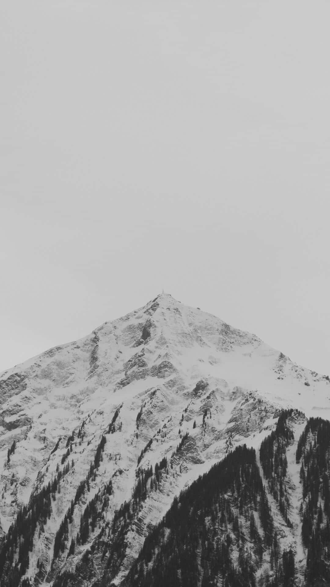 Monochrome_ Mountain_ Peak Wallpaper