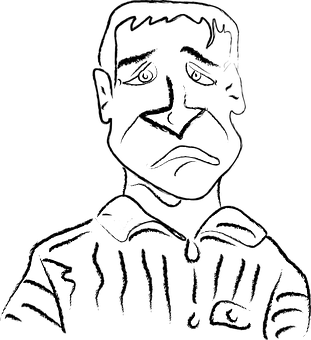 Monochrome Mysterious Man PNG