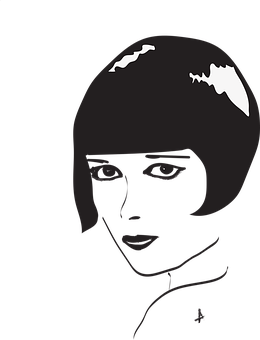 Monochrome Mystery Portrait PNG