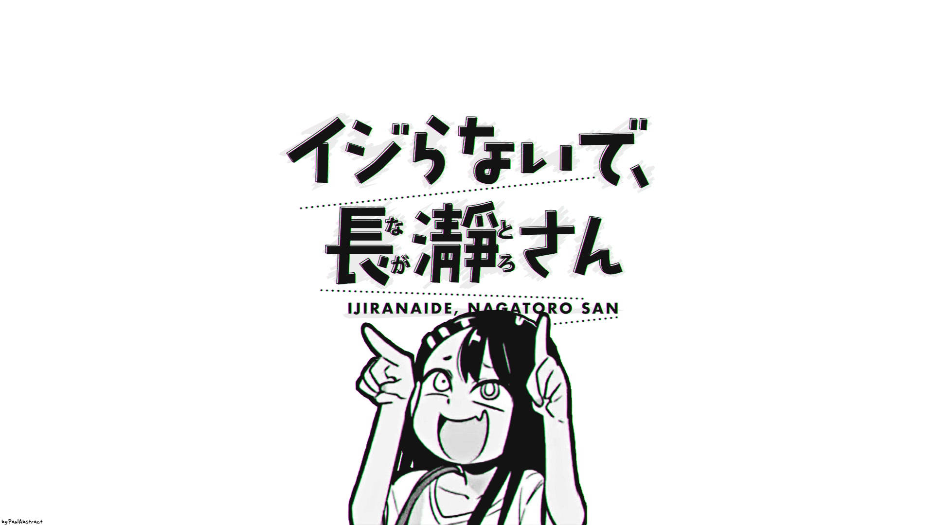 Monochrome Nagatoro Anime Poster Wallpaper