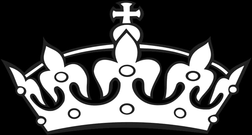 Monochrome Royal Crown Graphic PNG