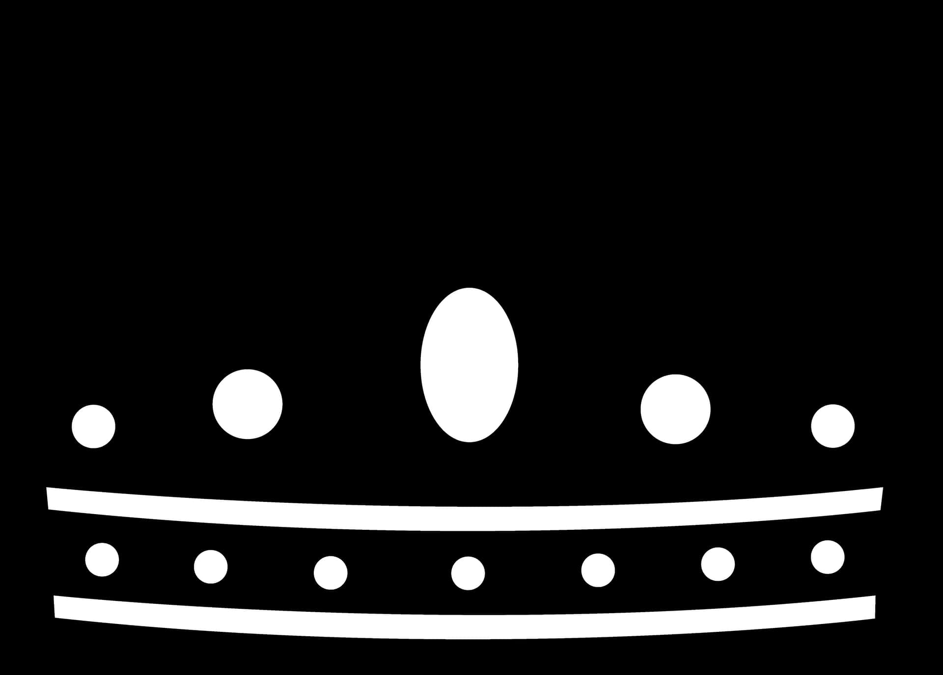 Monochrome Silhouette Crown Graphic PNG